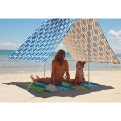 Hollie And Harrie Moroccan Blue Sombrilla Moana Beach Shade