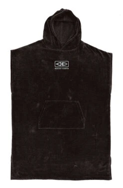 Ocean And Earth Mens Corp Hooded Poncho Black