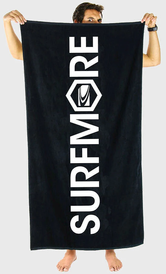 Carve Surf More Beach Towel Black White 3 Carve Surf More Beach Towel Black White