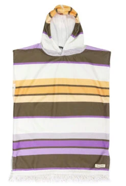 Ocean And Earth Ladies Sunkissed Hooded Poncho Apricot Violet