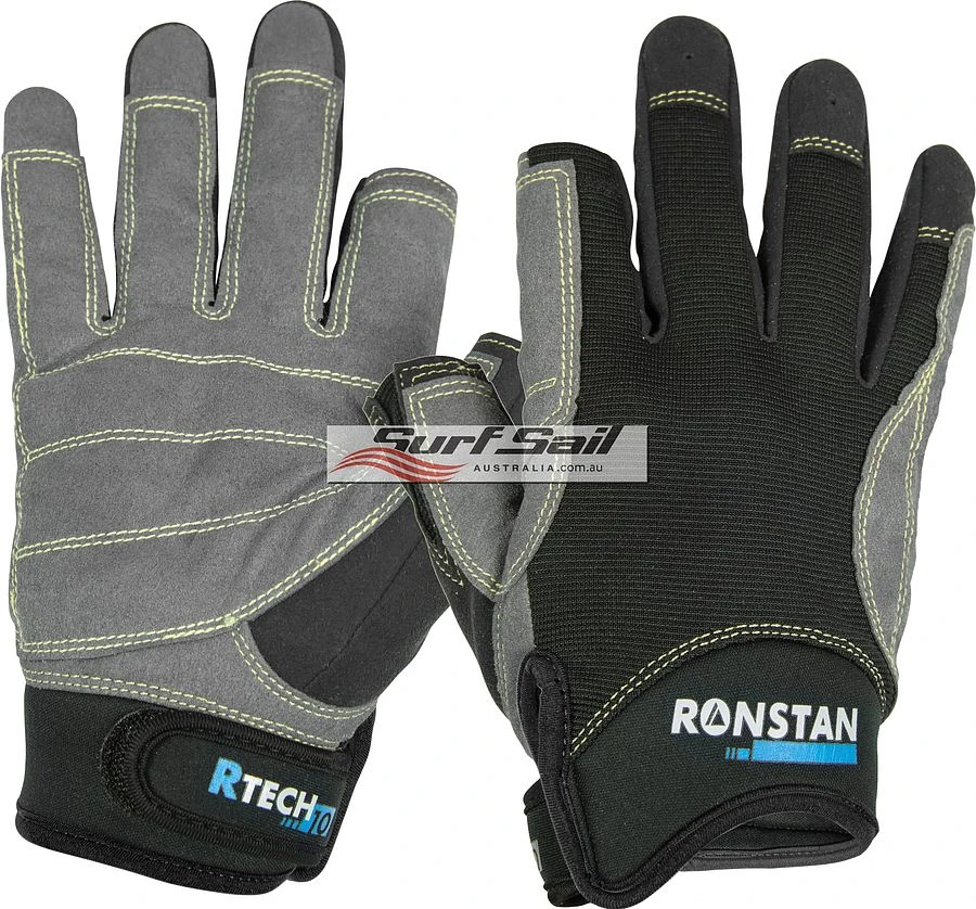Ronstan Race Three Full Finger Sailing Gloves Black 3 Ronstan Race Three Full Finger Sailing Gloves Black