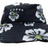 Carve Sunny Side Bucket Hat Black White Flower -Aquapac SurfBoard Shop cva5055bw