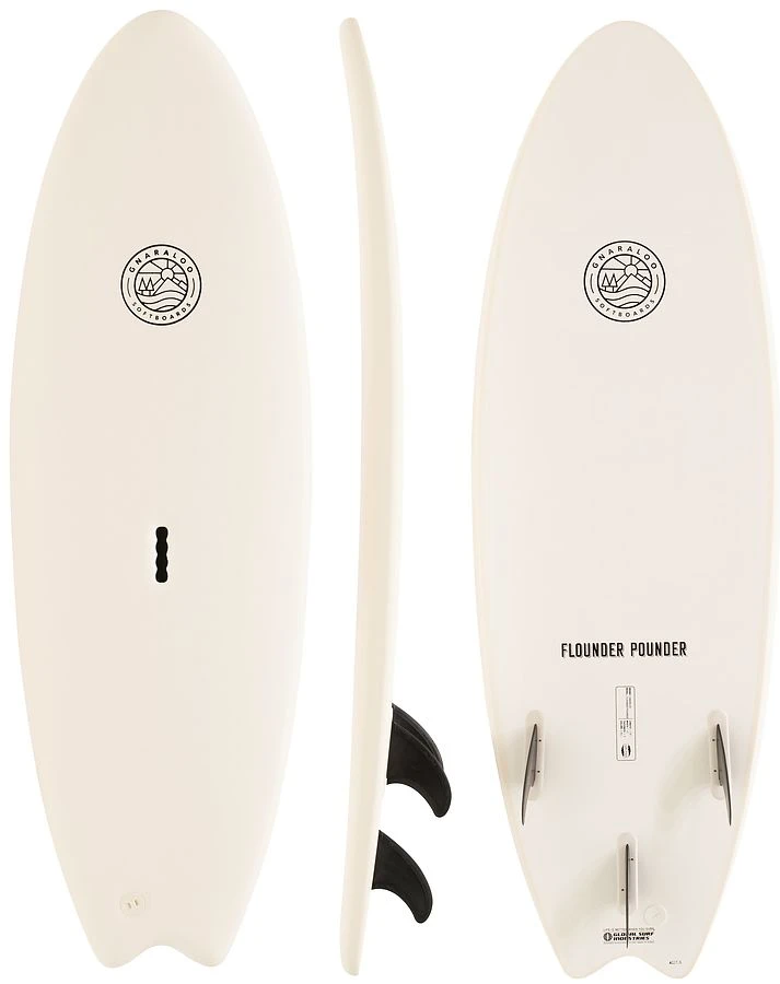 Gnaraloo Flounder Pounder Soft Surfboard White 3 Gnaraloo Flounder Pounder Soft Surfboard White